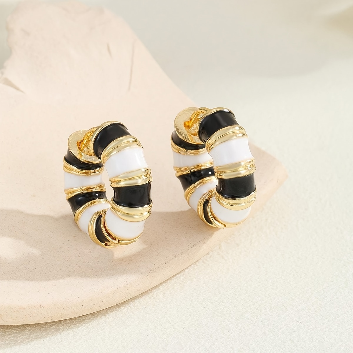Exclusive Copper Painting Enamel Earrings for Women