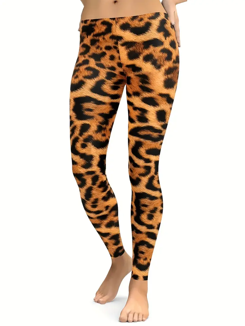 Look Sexy Feel Fit In Leopard Print Sports Leggings Perfect - Temu