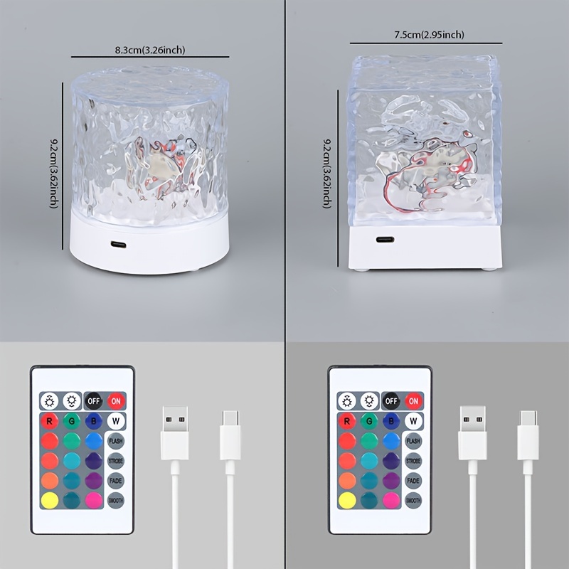 1pc modern led wave lamp remote control rgb multicolor Temu - Main Image