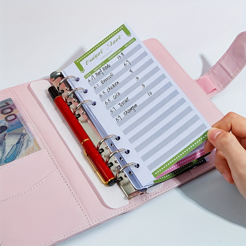 A6 Budget Page Replacement Core For 6 Hole Loose leaf Weekly - Temu
