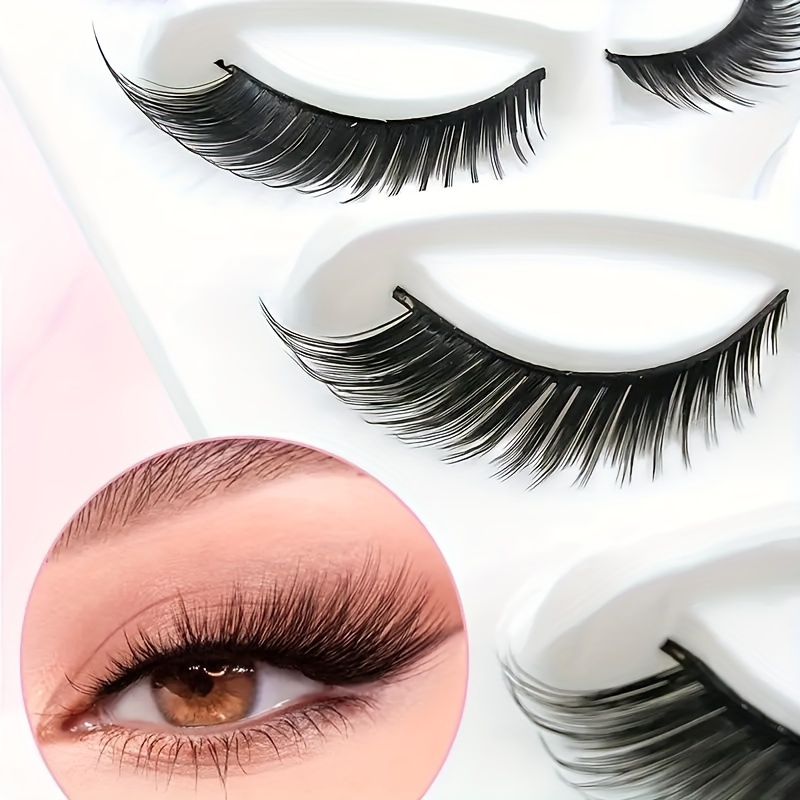 Fox Eye Lashes Angel Wing Faux Mink Eyelashes Natural Look - Temu