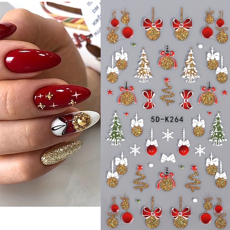 Snowflake Glitter Nail Sequins 3d Colorful Christmas - Temu United Arab  Emirates