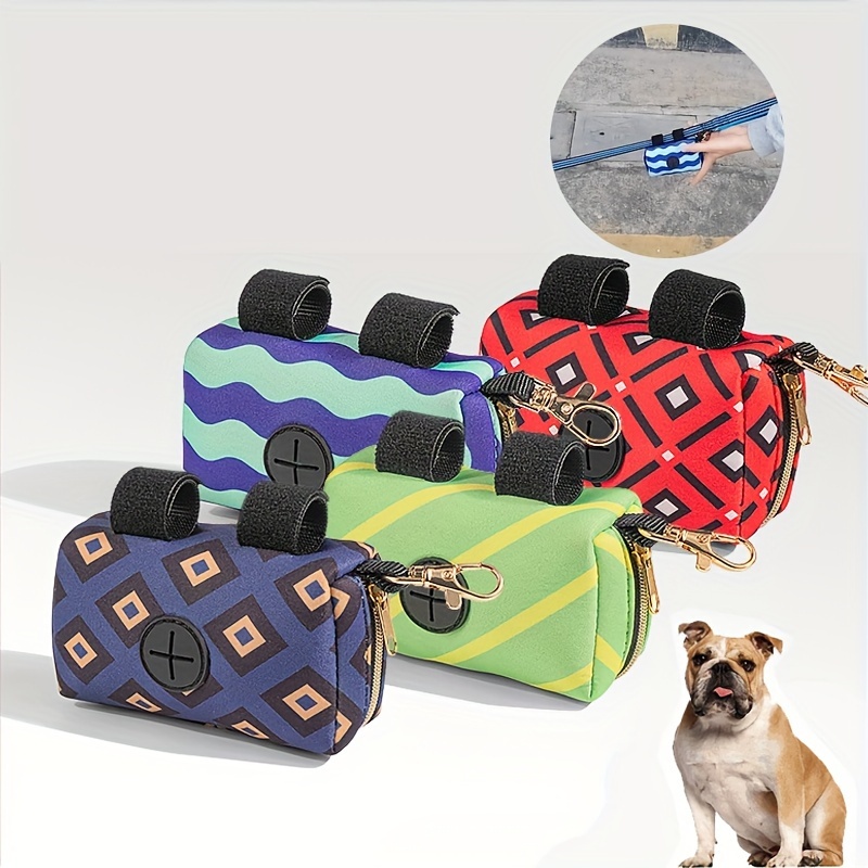 Dispensador portátil de bolsas para excrementos de perro, bolsas de  desechos para mascotas, dispensador de diseño de forma de hueso de silicona  con 5