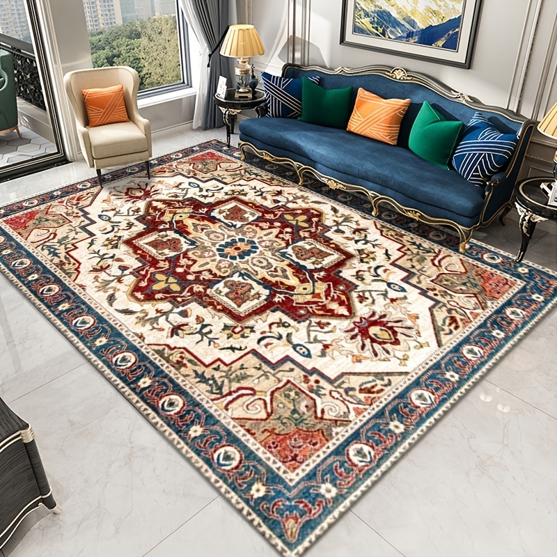 New Retro Ethnic Rugs Living Room Bedroom Vintage Floor Mat Doormat Large  Carpet
