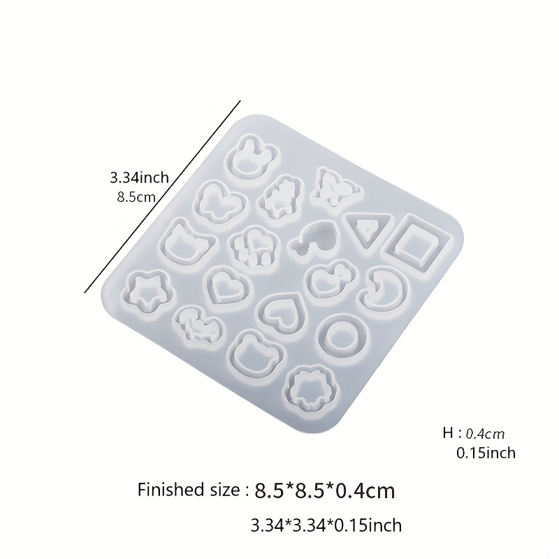 Earring Molds for Resin - Pendant Epoxy Resin Mold - Moon Star Heart Bunny  Shape