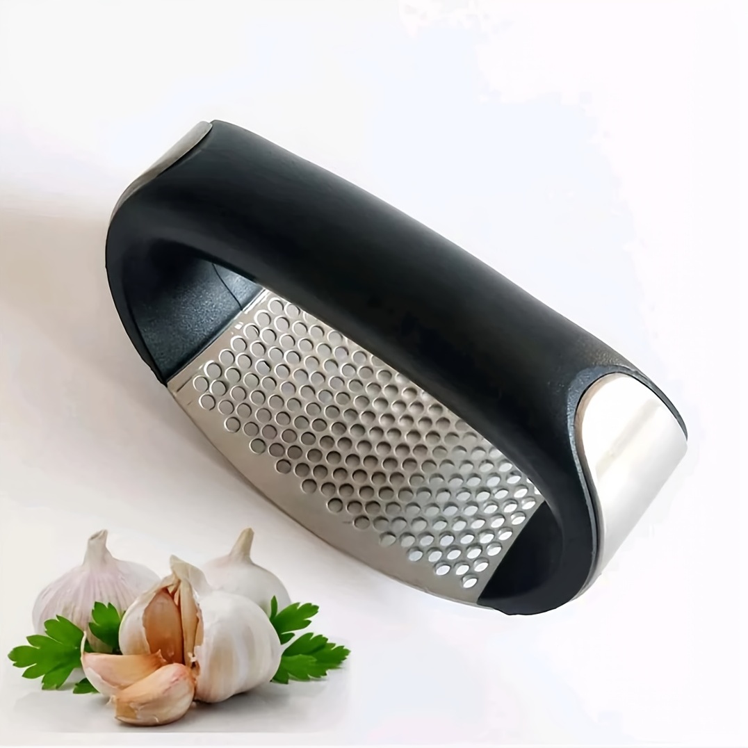 Garlic Press Crusher Squeezer Masher Stainless Steel Rocker Peeler