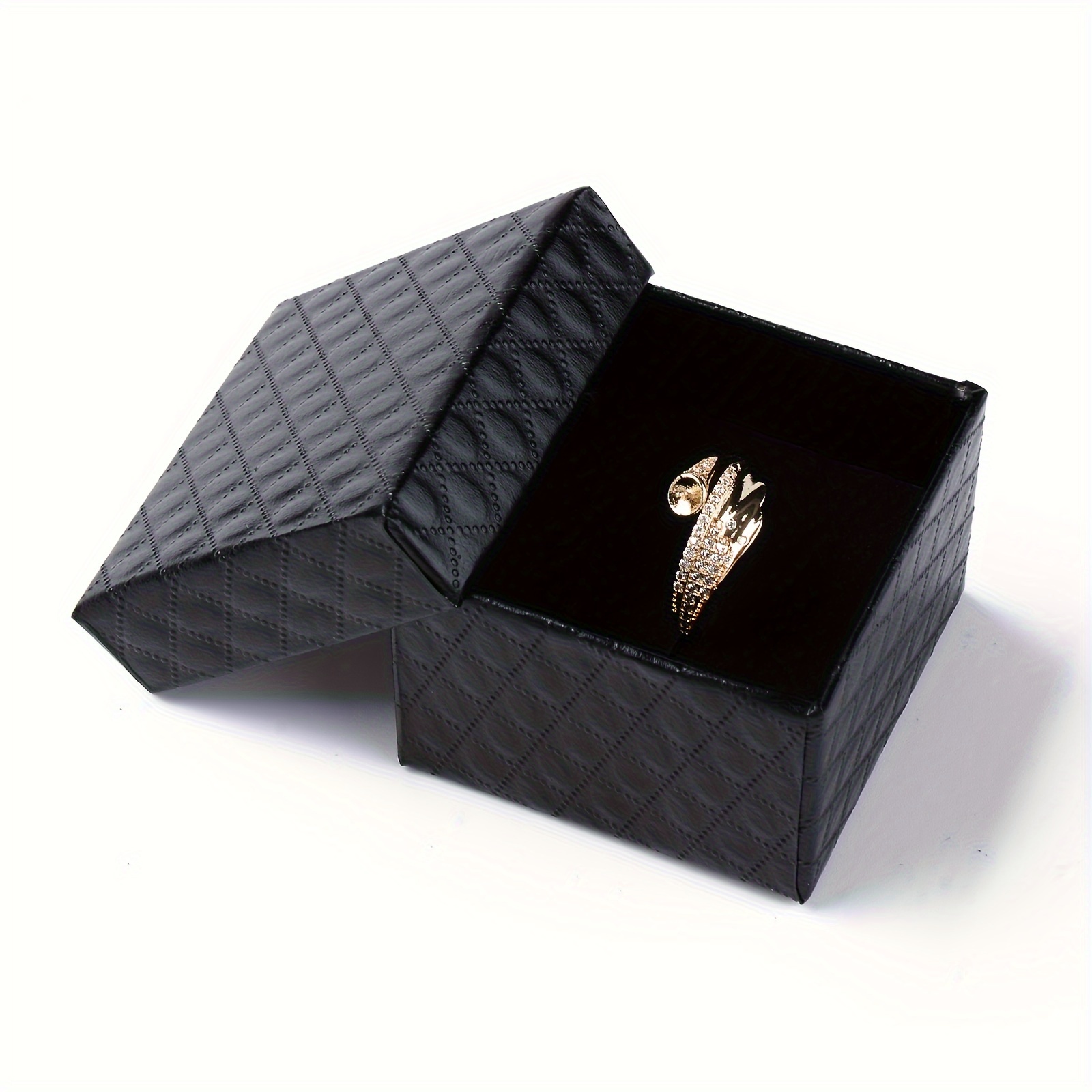jewelry gift box kraft square cardboard small ring earring