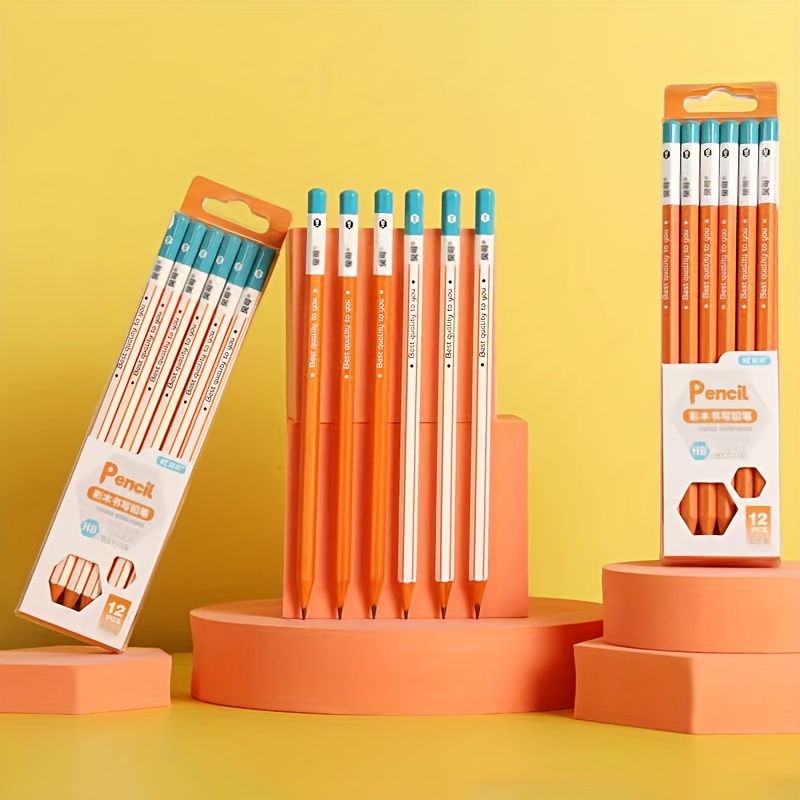 6pcs Ensemble De Crayons Mécaniques Pour Enfants, 4 Tubes De Recharge De  Crayons, 4 Gommes, Stylos