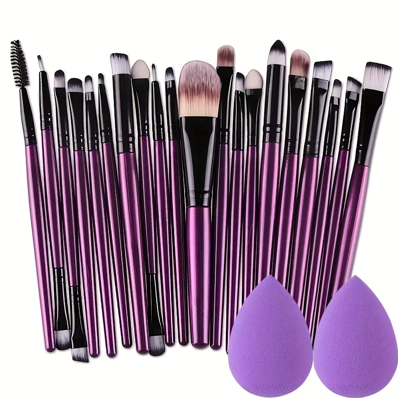 

20pc Makeup Brushes Set Professional Soft Synthetic Hair Powder Foundation Eyeshadow Make Up Brushes Ideal For Makeup Beginners