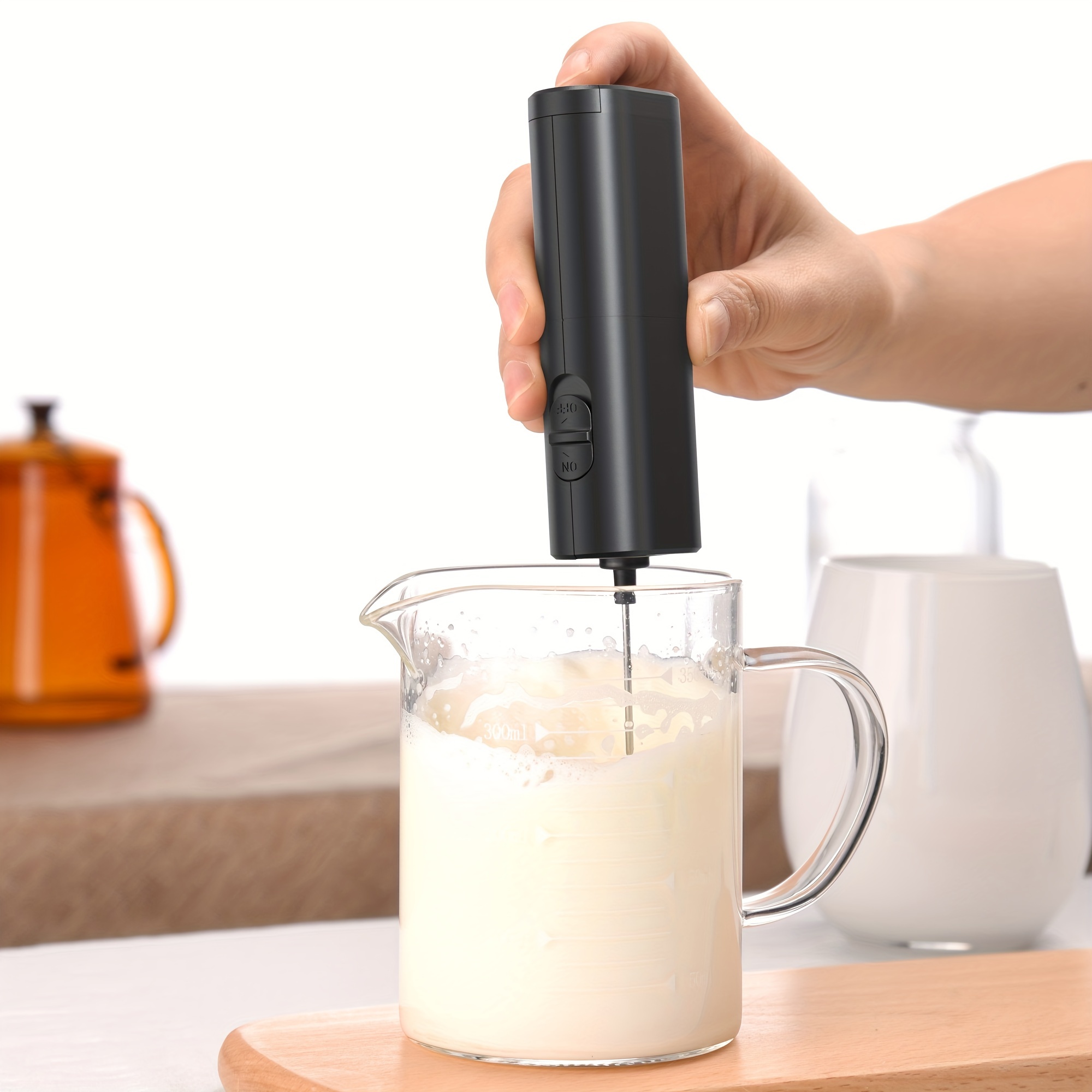 1pc Multifunctional Coffee Milk Frother Home Milk Frother Maker Blender  Handheld Egg Whisk Cream Beater Handheld Electric Frother Stainless Steel  Foam Maker Perfect For Latte, Coffee, Cappuccino, Chocolate Milk Frother