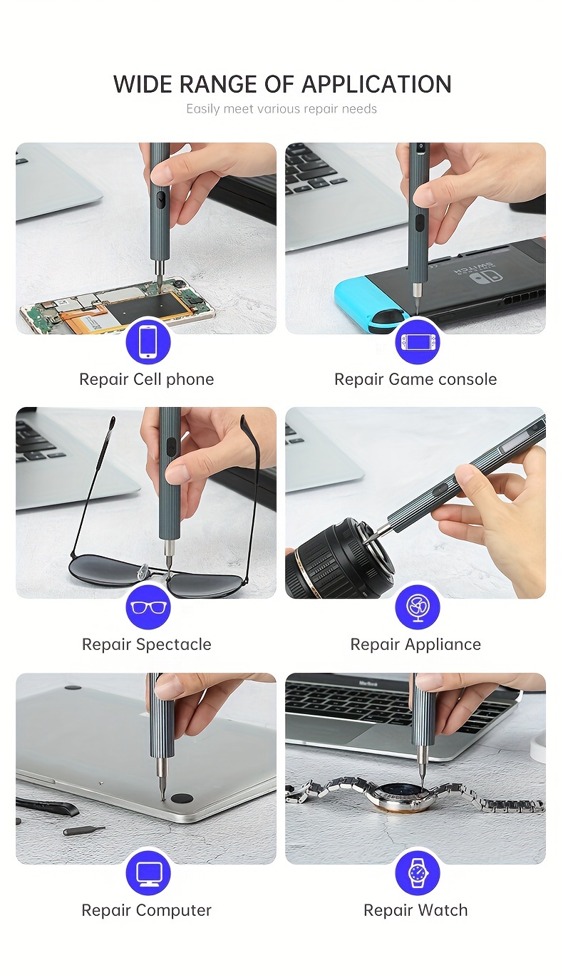 1 Precision Electric Screwdriver Set C type Fast Charging - Temu