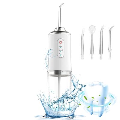 1pc Water Flosser For Teeth, Cordless Water Flossers Dental Oral Irrigator With DIY Mode 4 Jet Tips, Portable And Rechargeable For Home Travel