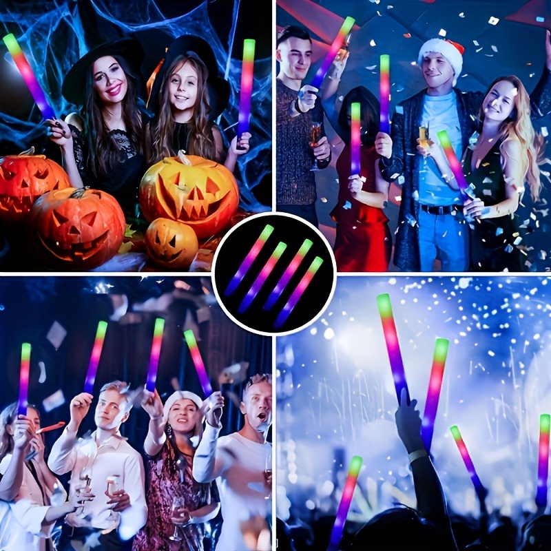 Led Foam Glow Sticks Have 3 Modes Of Flashing And Lighting - Temu