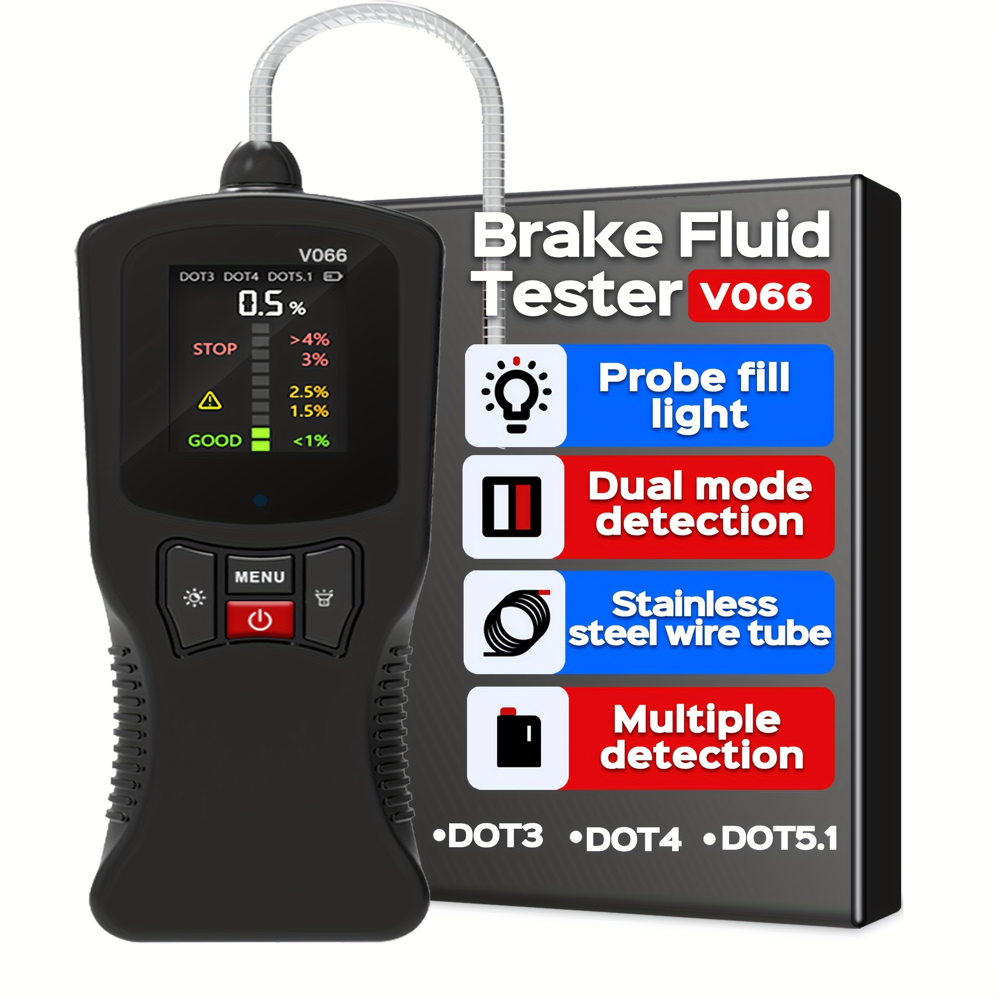 Brake Fluid Liquid Tester Pen, Auto Brake Diagnostic Testing Tool With 5  Led Indicators, Hydraulic Fluid Liquid Oil Moisture Analyzer, Car  Accessories