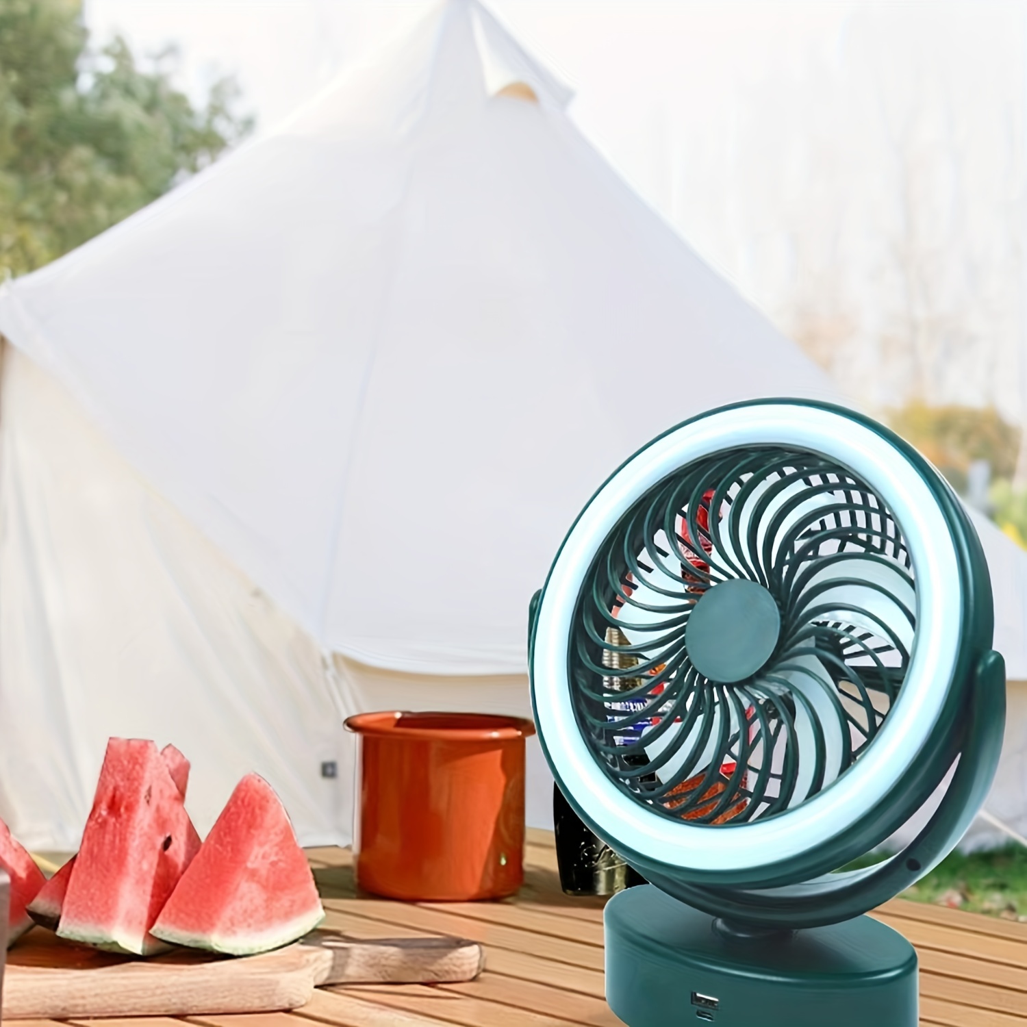 Usb Charge Tente Camping Ventilateur Électrique Camping Portable