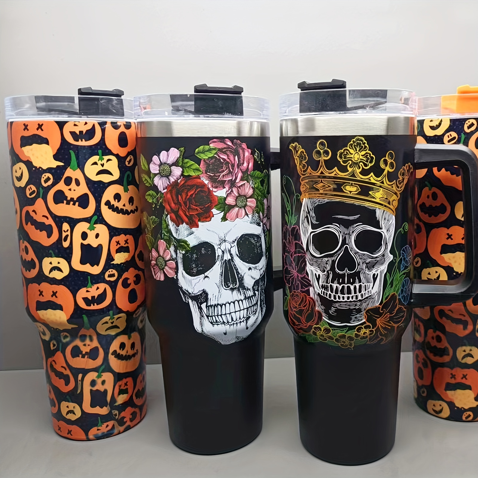 40oz Halloween Skull Series Tumbler With Lid And Straw, Portable Drinking  Cups, For Car, Home, Office, Summer Drinkware, Travel Accessories, Birthday  Gifts in 2023