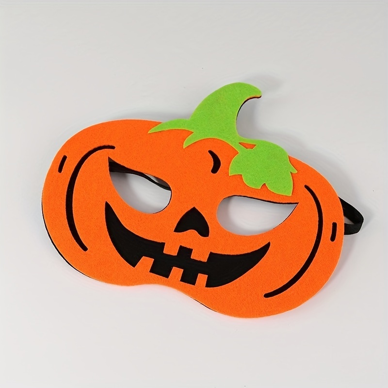 Handcrafted Festive, felt pretend play pumpkin mask for kids
