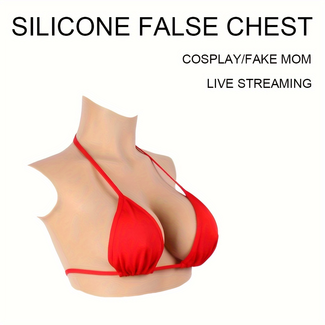 Realistic Silicone Chest C/d Cup Suitable Cosplay Men's - Temu