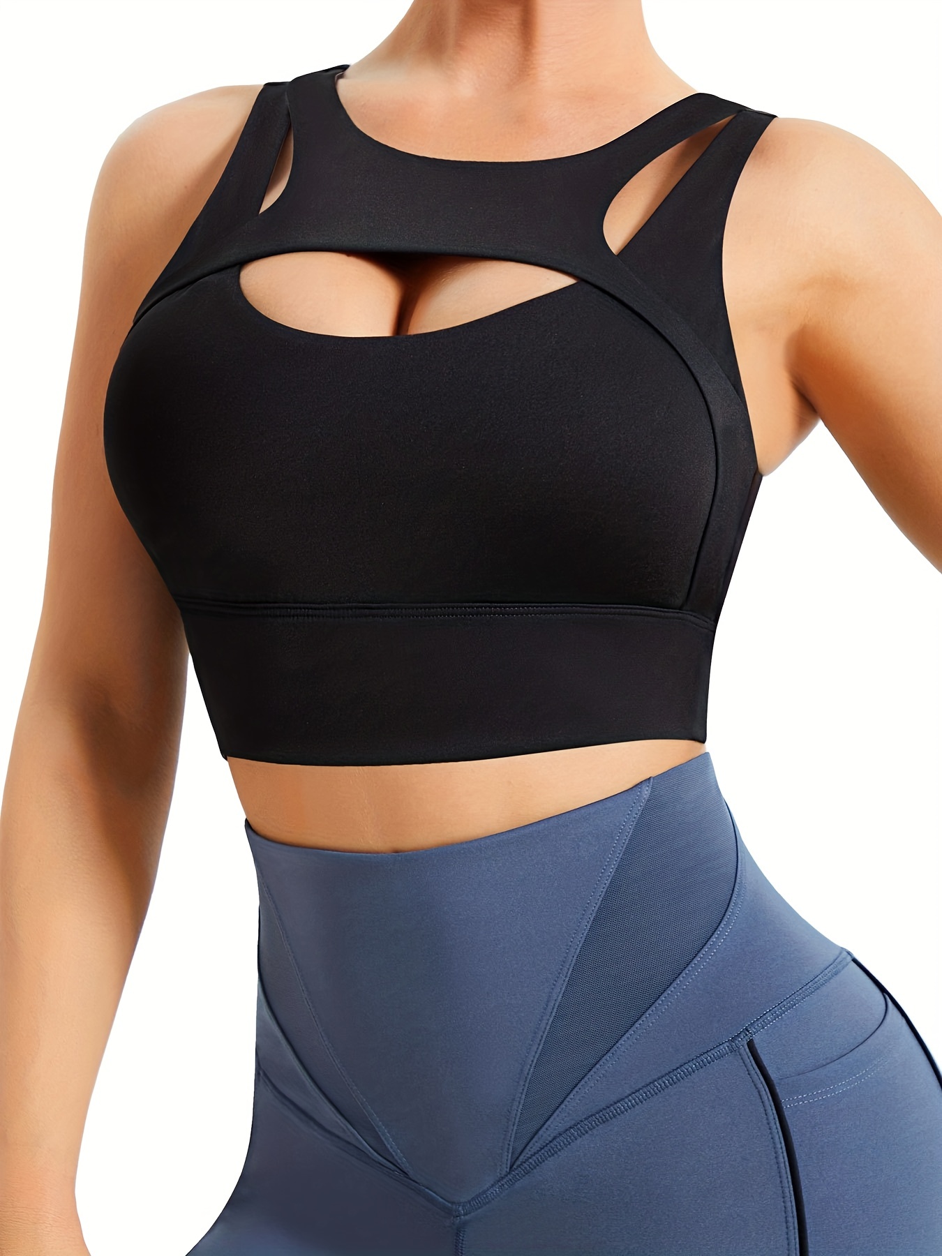 Wireless Sports Bras Comfy Breathable Cut Running Workout - Temu