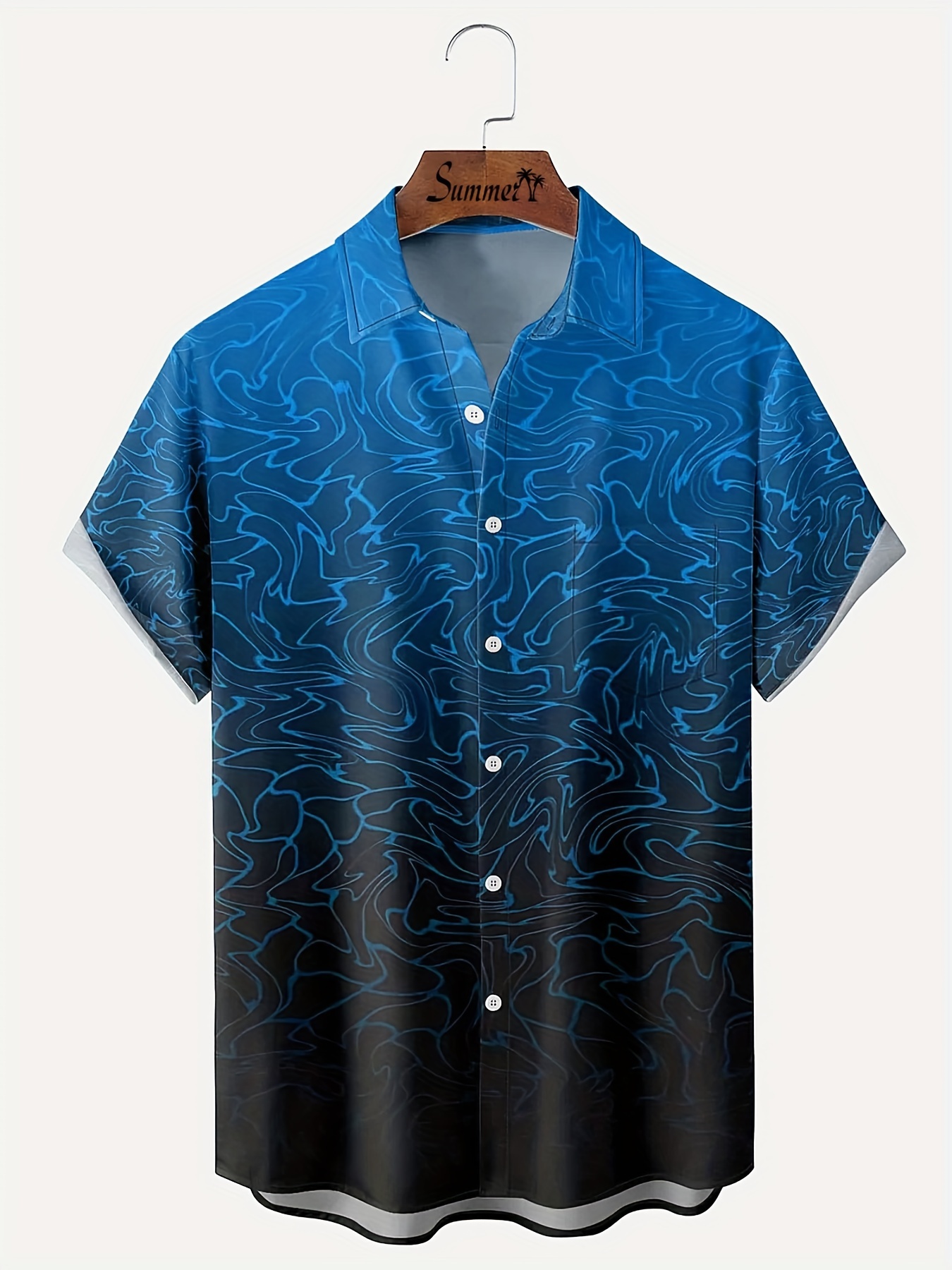  LONGZUVS Mens Hawaiian Shirt Gradient/Stripe Print Tank Top  Sports Sleeveless T-Shirt Casual Short Sleeve Beach Summer Shirts : ביגוד,  נעליים ותכשיטים
