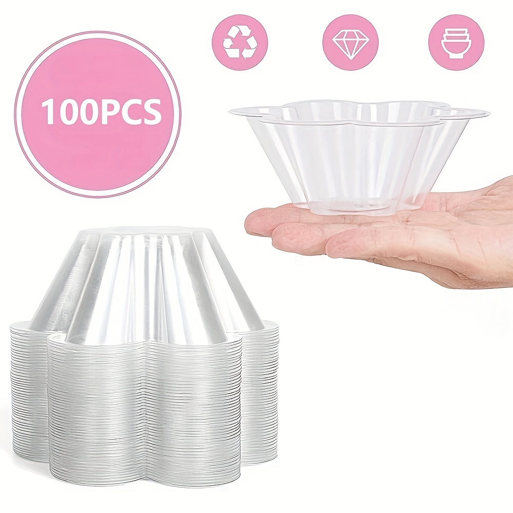 OTOR Vasos de plástico desechables calientes/fríos de 8 onzas con tapas de  cúpula – 50 juegos – Copas de helado, cuenco de aperitivos, recipiente de