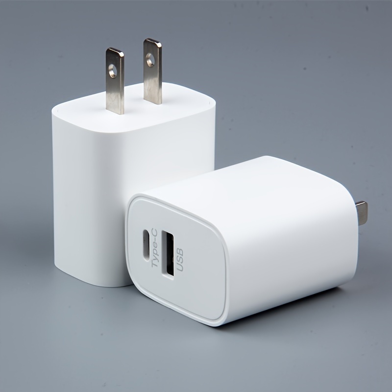 Wall Charger for Samsung Galaxy A54 5G - 38W Fast Charging Dual Port (QC  3.0 USB/20W USB-C) Home Travel Power Adapter with LED Flashlight - White