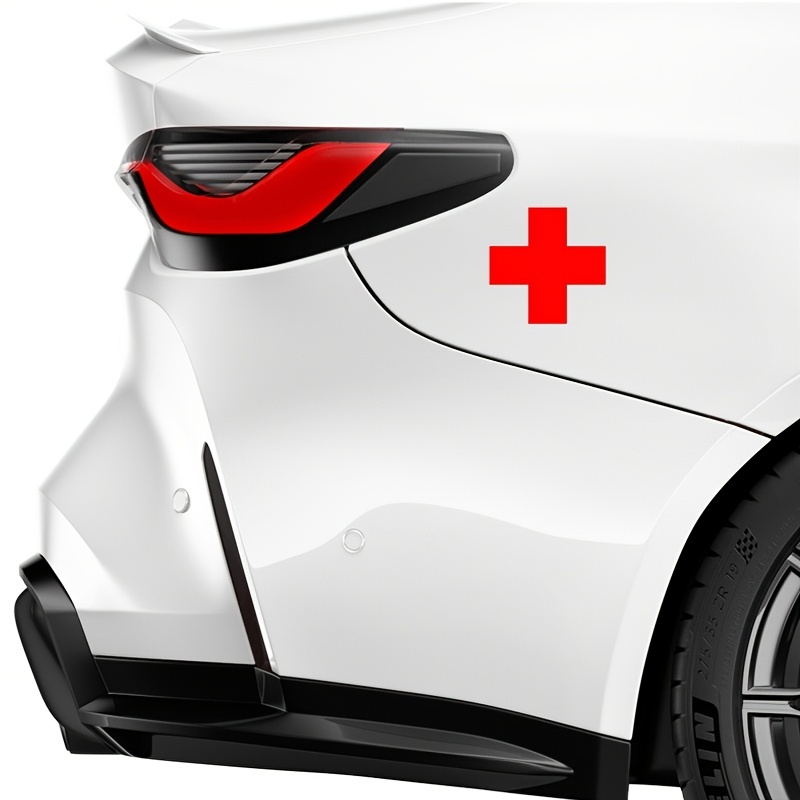 Reflektierender Autoaufkleber RED MEDICAL CROSS Zubehör Dekorieren Sie  Vinyl-Styling-Abdeckung Kratzer Wasserdichte Motorrad-Aufkleber