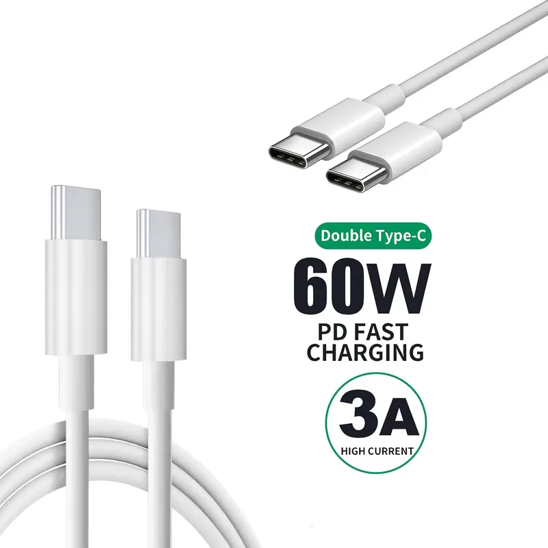 Usb C To Usb C Charging Cable 3a For Macbook Air Book - Temu