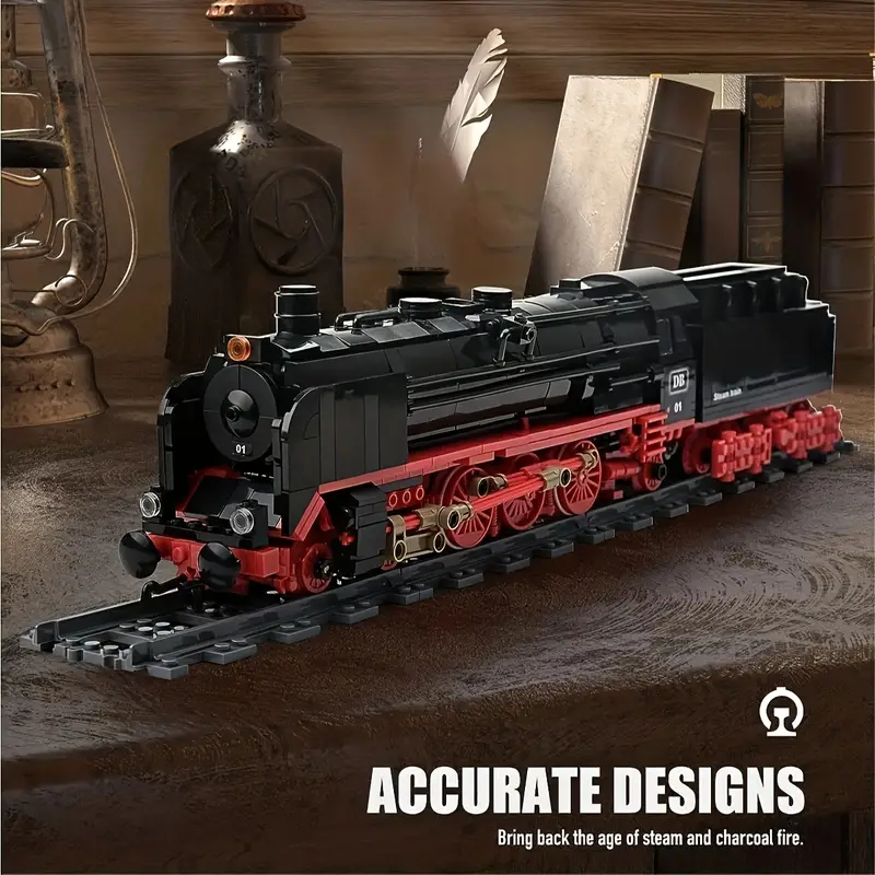 BR01 Kit De Construction De Train À Vapeur Et Jouet D'ingénierie, Ensemble  D'affichage De