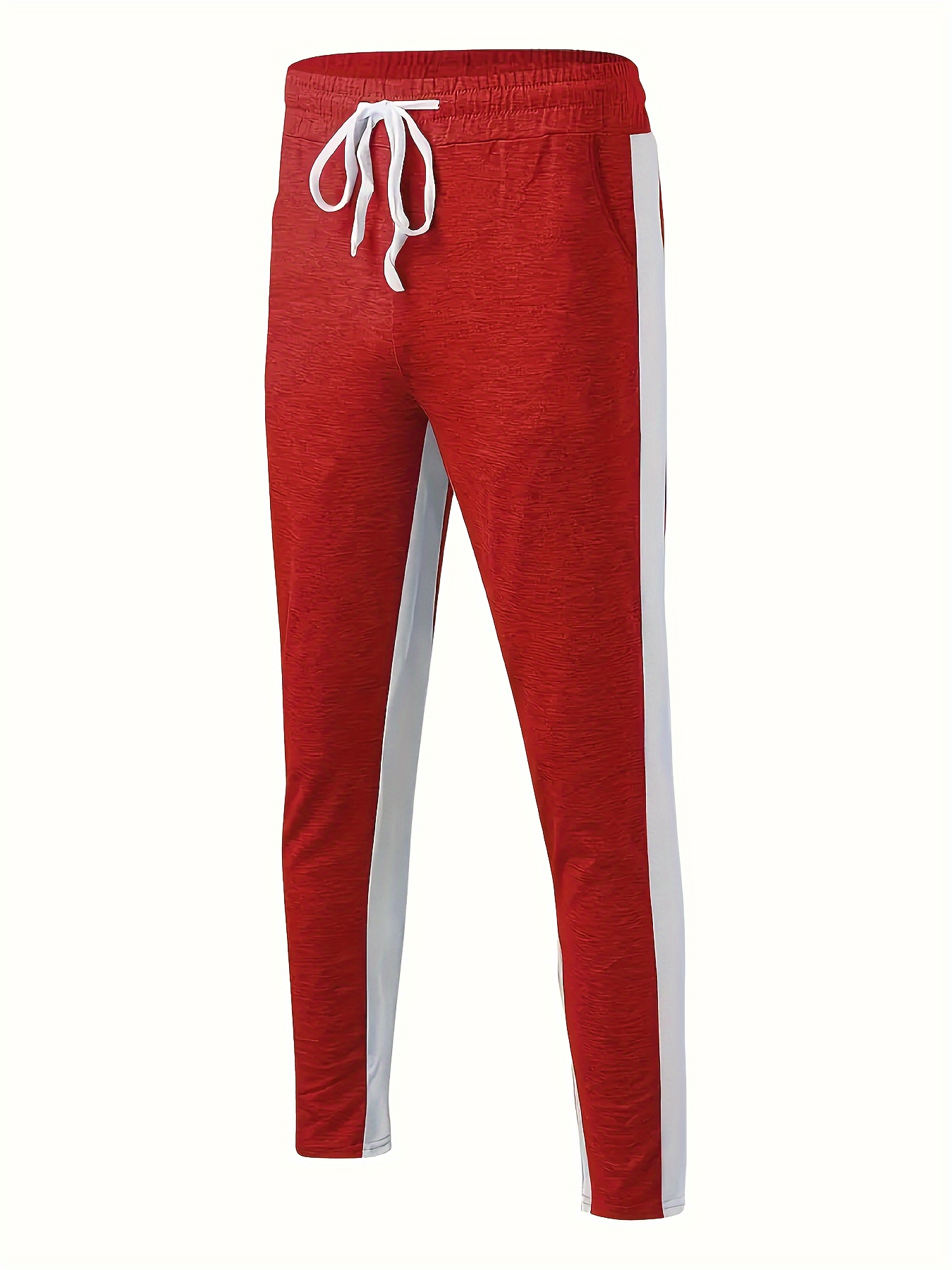  Women's Casual Pants with Pockets Solid Color Trousers Sweatpants  Joggers Drawstring Elastic Waisted Workout Pants (Red #1, M) : Sports &  Outdoors