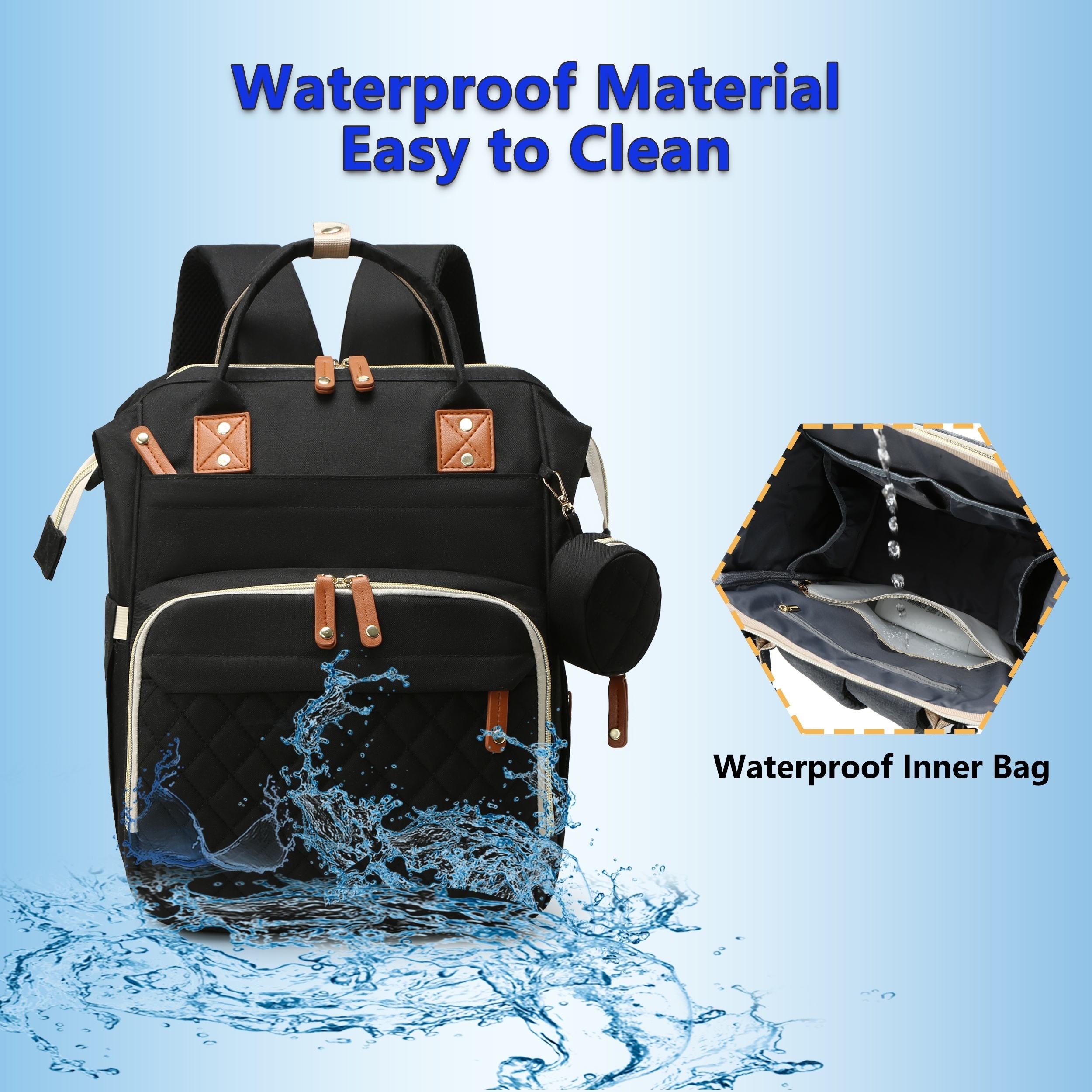 Diaper Bag Backpack Travel Baby Changing Waterproof Stylish