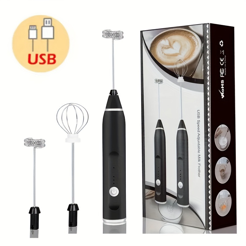 

Wireless Electric Milk Frother With Usb Charging - Handheld Mini Blender For Coffee, Cappuccino, And Cream - Portable Mixer