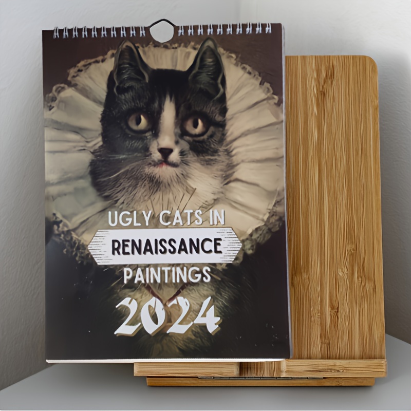 2024 Kitty Wall Calendars Monthly Calendar, Illustrated 12 Month Calendar,  Wall Decor, Cats -  UK