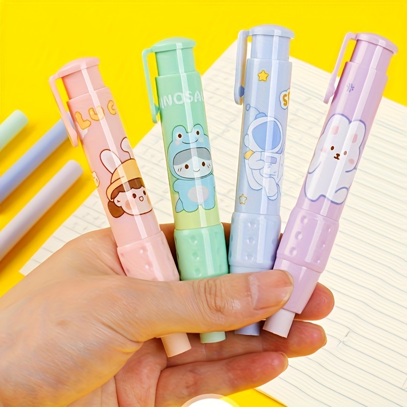 50PCS Cute Rubber Eraser Creative Animal Fruit Pencil Erasers Mini Kawaii  Stationery Kids Student Office Supplies Cute Eraser