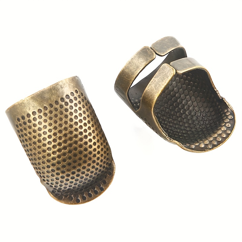 4pcs Sewing Thimble, Metal Copper Sewing Thimble Finger Protector,  Accessories DIY Sewing Tool