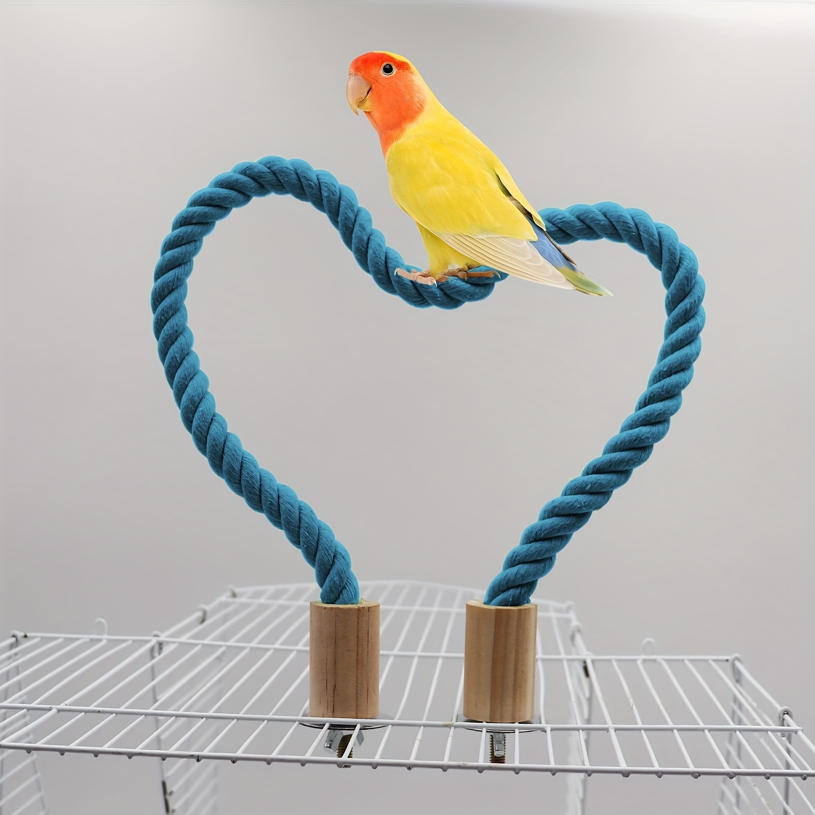 Large Bird Rope Perched Parakeet Toys Spiral Bird Toys For - Temu