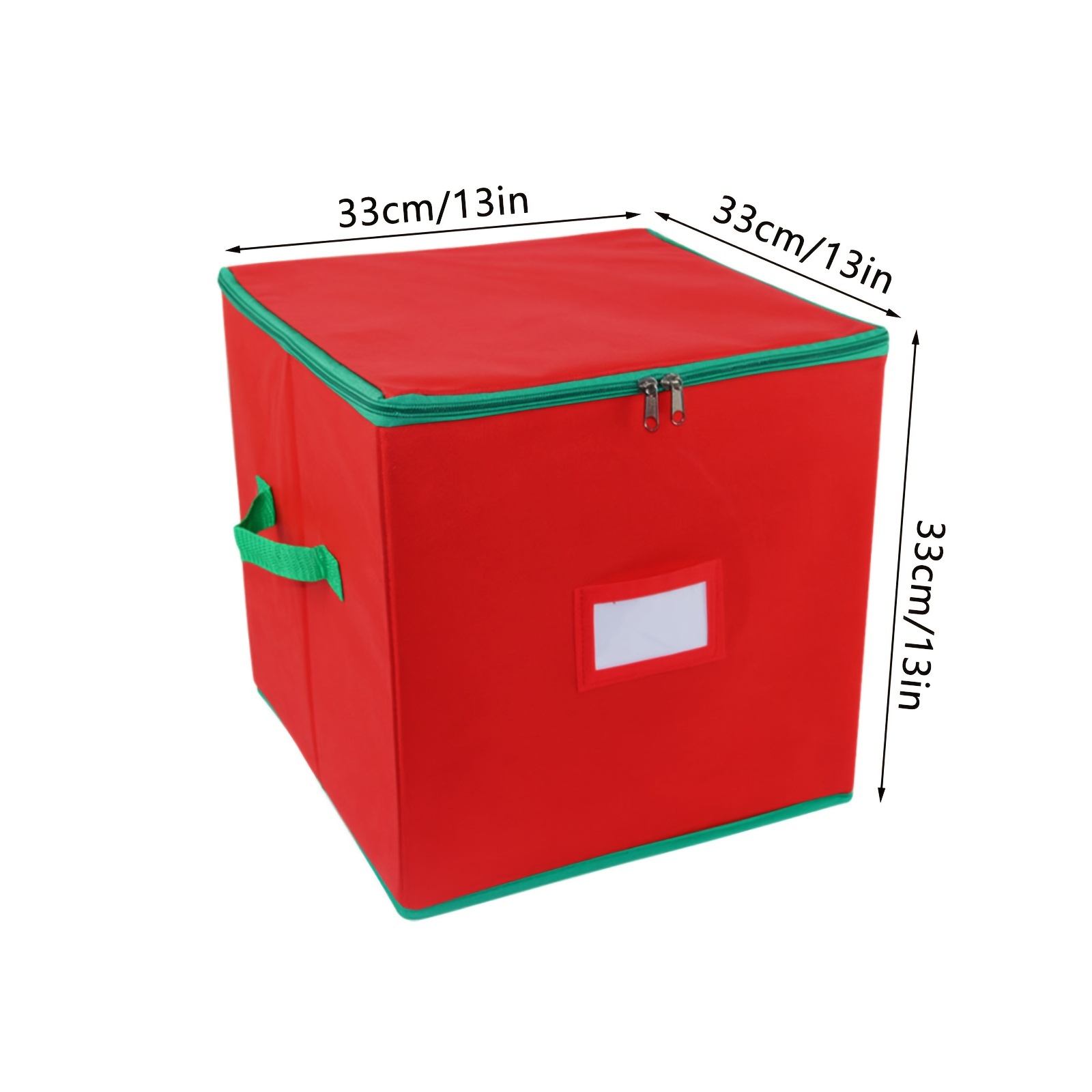 1pc Boîte De Rangement Pour Ornements De Noël Avec Fermeture À Glissière,  Boîte Organisatrice En Plastique, Contenant 64 Boules De Noël, Organisateur  De Cube De Rangement Pour Ornements De Vacances, Coffre De