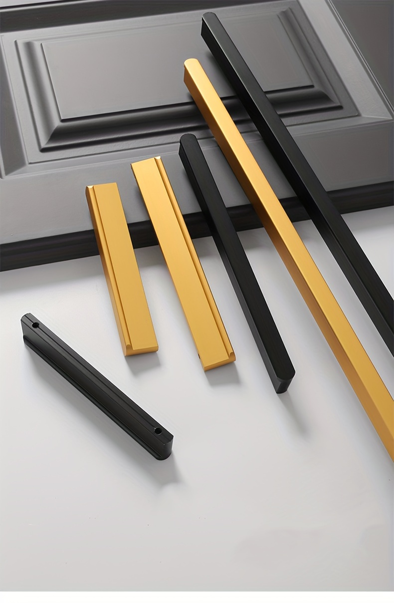 6pcs golden furniture handles golden handle - kitchen door handle Brass  drawer handle golden furniture handles center distance 160mm 