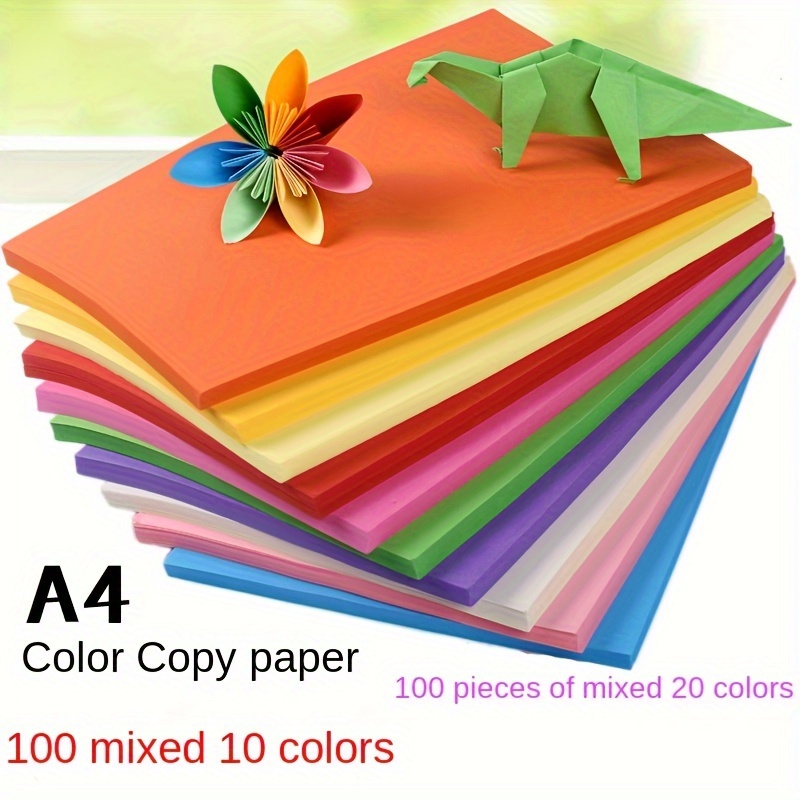 Good Quality A4 Color Copy Paper White Double-Sided Color Manual Folding  DIY Paper-Cut Craft Origami Print Document File 100 pcs - AliExpress
