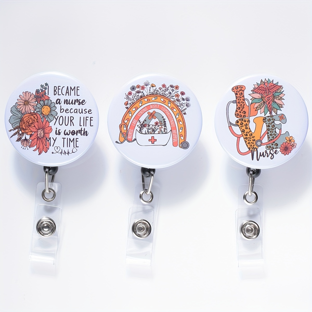 Retractable Nurse Badge Reels Novelty Interchangeable - Temu