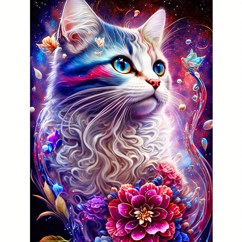 Kit de pintura con diamantes de gato para decoración del hogar