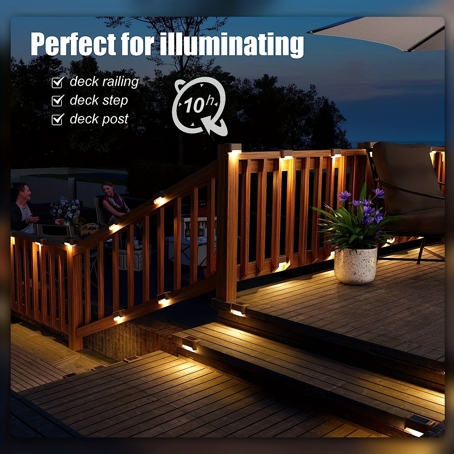 Solar Deck Lights Outdoor 12パックのソーラーステップライト 屋外