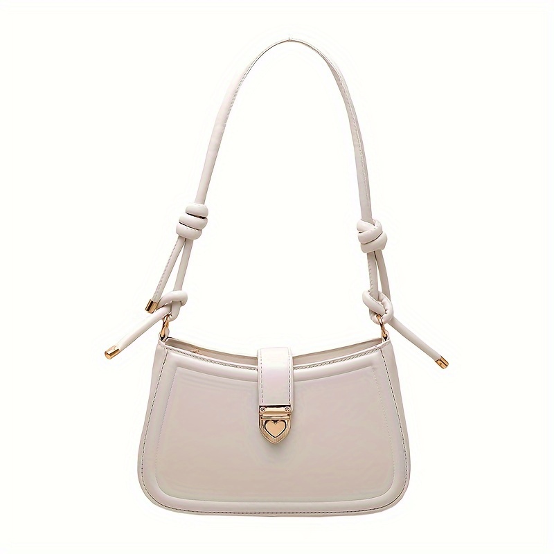 Retro Love Lock Crossbody Bag, Solid Color Shoulder Bag, Simple Handbag &  Purse For Women - Temu