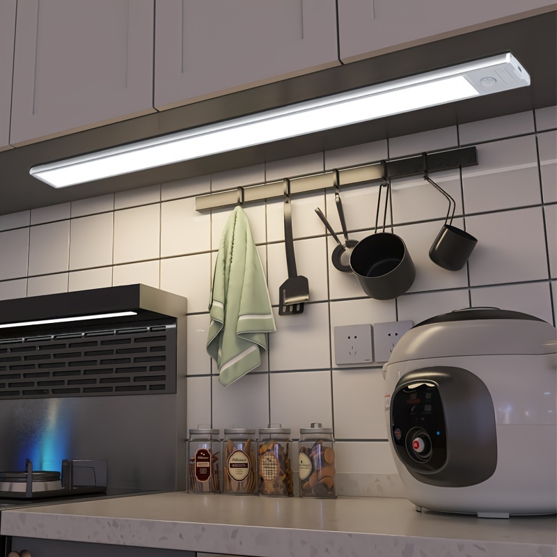 2pcs LED Motion Sensor Cabinet Light, Wireless Magnetic USB Rechargeable