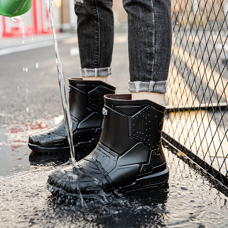 Mens Top Rain Boots Wear Resistant Waterproof Non Slip Galoshes For Outdoor  Walking Fishing, High-quality & Affordable