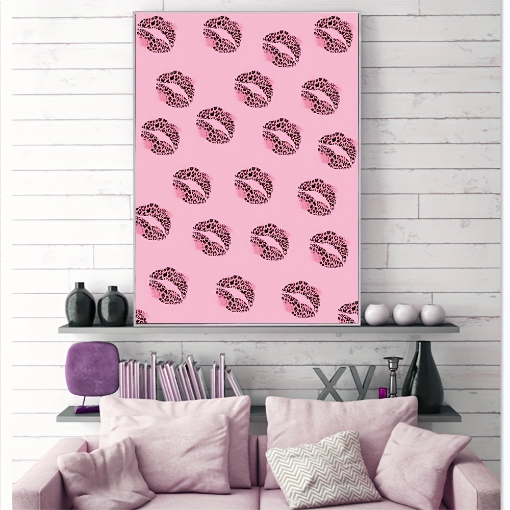 Love Girls Art Lips Pink Sexy Art Printable Wall Decoration Wallpaper High  Definition Modern Art Stock Illustration
