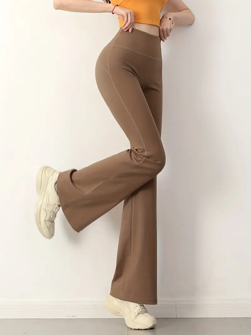 Womens Yoga Pants Cross Over Leggings Tummy Control Bell Bottoms High Waist  Workout Leggings Wide Leg Flare Pants, Beige, Small : : Clothing,  Shoes & Accessories