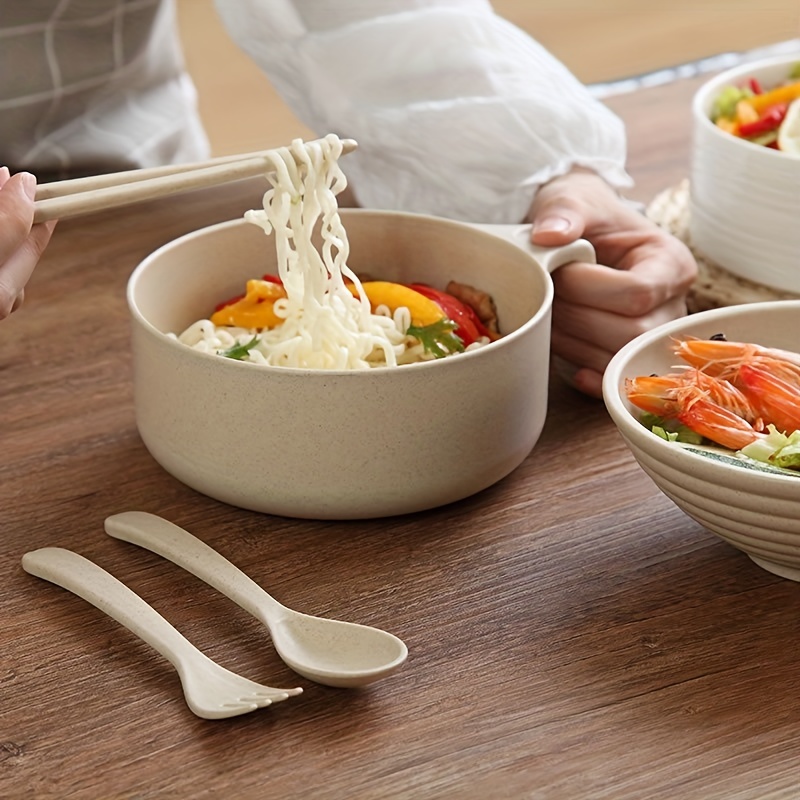 Instant Noodle Bowls With Lid Ramen Bowl Soup Bowl Durable - Temu