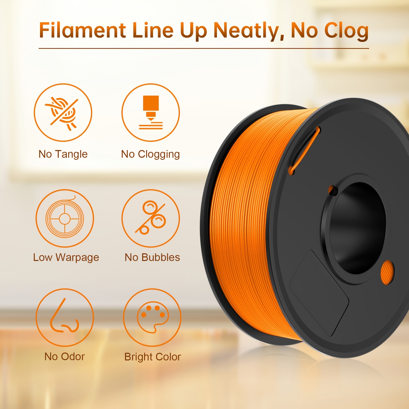 SunLu ABS Filament  1.75mm, Orange, 1kg