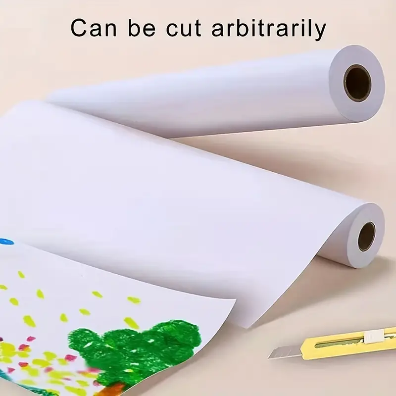White Drawing Paper Roll Art Paper Roll Painting Sketching - Temu